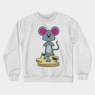 Mouse at Yoga Fitness Crewneck Sweatshirt